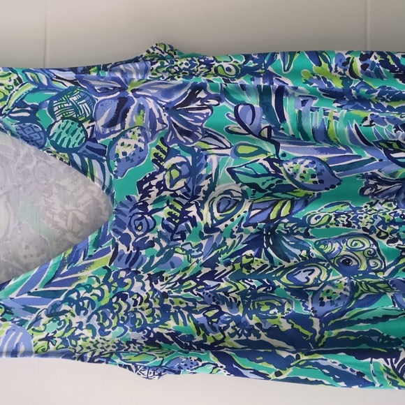 Lily Pulitzer Paulina Bennett Blue Stretchy Beachy Women's Jumpsuit Sz M - Picture 3 of 11